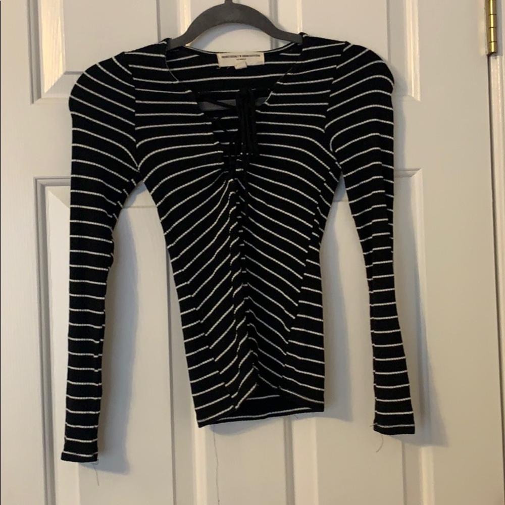 Long sleeved,  lace up Tee from Urban Outfitters